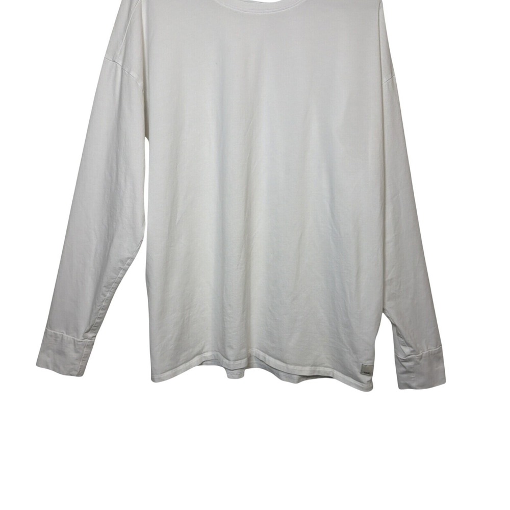 Vuori Long Sleeve T-Shirt Women Large White Relaxed Fit Athleisure Crew Neck - Picture 4 of 11
